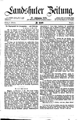 Landshuter Zeitung Freitag 8. Oktober 1875