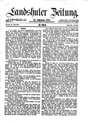 Landshuter Zeitung Freitag 19. November 1875