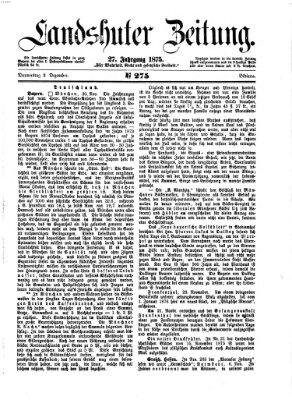 Landshuter Zeitung Donnerstag 2. Dezember 1875