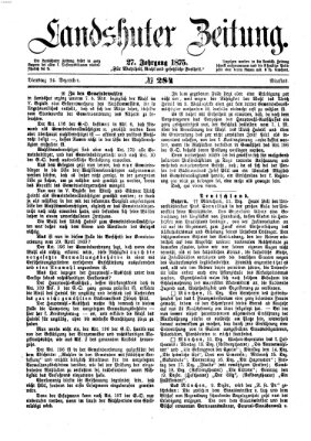 Landshuter Zeitung Dienstag 14. Dezember 1875