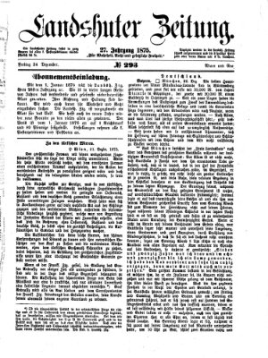 Landshuter Zeitung Freitag 24. Dezember 1875