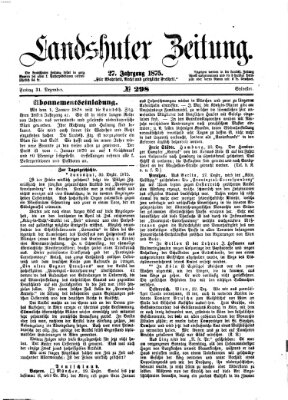 Landshuter Zeitung Freitag 31. Dezember 1875