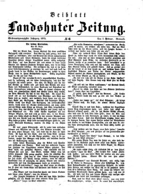 Landshuter Zeitung. Beiblatt zur Landshuter Zeitung (Landshuter Zeitung) Sonntag 7. Februar 1875