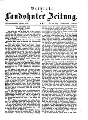 Landshuter Zeitung. Beiblatt zur Landshuter Zeitung (Landshuter Zeitung) Sonntag 14. März 1875