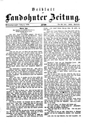 Landshuter Zeitung. Beiblatt zur Landshuter Zeitung (Landshuter Zeitung) Sonntag 25. Juli 1875