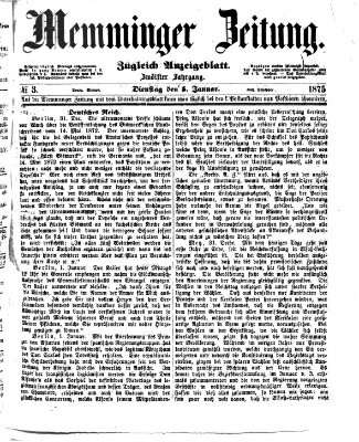 Memminger Zeitung Dienstag 5. Januar 1875