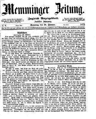 Memminger Zeitung Sonntag 10. Januar 1875