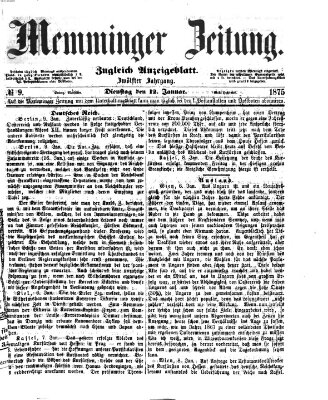 Memminger Zeitung Dienstag 12. Januar 1875