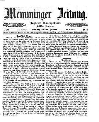 Memminger Zeitung Samstag 23. Januar 1875