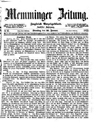 Memminger Zeitung Montag 25. Januar 1875