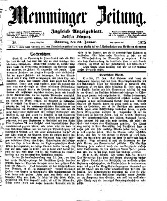 Memminger Zeitung Sonntag 31. Januar 1875