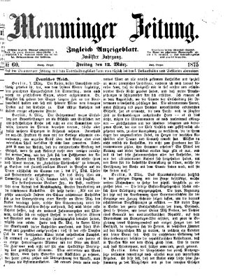 Memminger Zeitung Freitag 12. März 1875