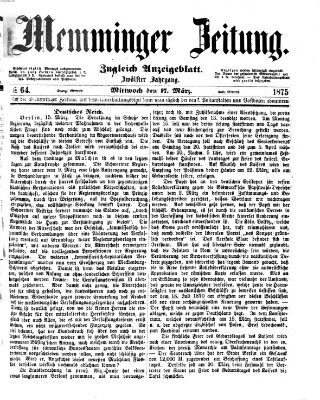 Memminger Zeitung Mittwoch 17. März 1875