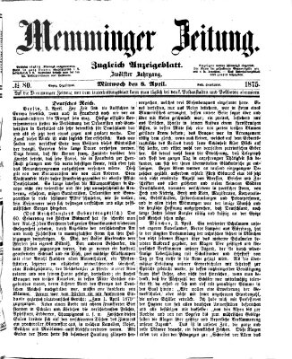 Memminger Zeitung Donnerstag 8. April 1875