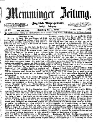 Memminger Zeitung Samstag 1. Mai 1875