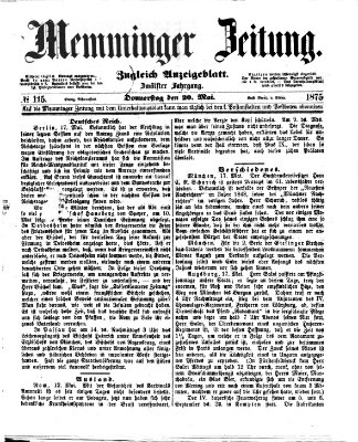 Memminger Zeitung Donnerstag 20. Mai 1875