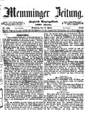 Memminger Zeitung Dienstag 1. Juni 1875