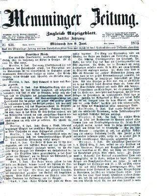Memminger Zeitung Mittwoch 9. Juni 1875