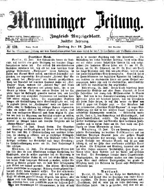 Memminger Zeitung Freitag 18. Juni 1875