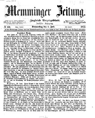 Memminger Zeitung Donnerstag 1. Juli 1875