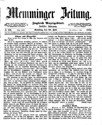 Memminger Zeitung Samstag 10. Juli 1875