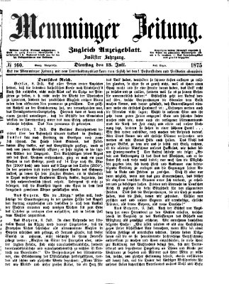 Memminger Zeitung Dienstag 13. Juli 1875