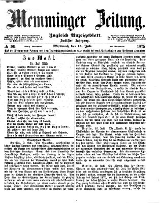 Memminger Zeitung Mittwoch 14. Juli 1875