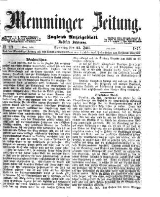 Memminger Zeitung Sonntag 25. Juli 1875