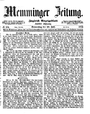 Memminger Zeitung Donnerstag 29. Juli 1875