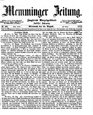 Memminger Zeitung Mittwoch 25. August 1875