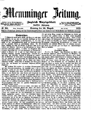 Memminger Zeitung Sonntag 29. August 1875