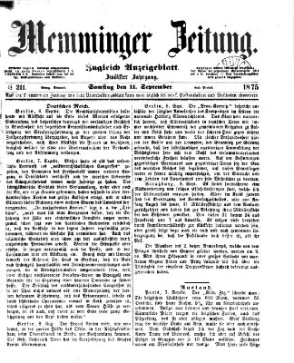 Memminger Zeitung Samstag 11. September 1875