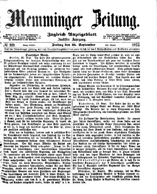 Memminger Zeitung Freitag 24. September 1875