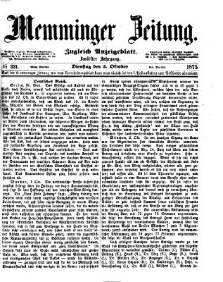 Memminger Zeitung Dienstag 5. Oktober 1875