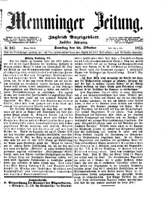 Memminger Zeitung Sonntag 24. Oktober 1875