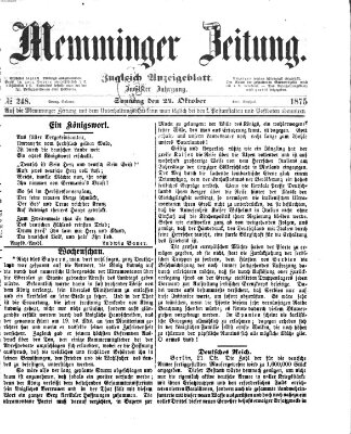 Memminger Zeitung Sonntag 24. Oktober 1875