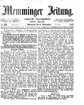 Memminger Zeitung Mittwoch 3. November 1875