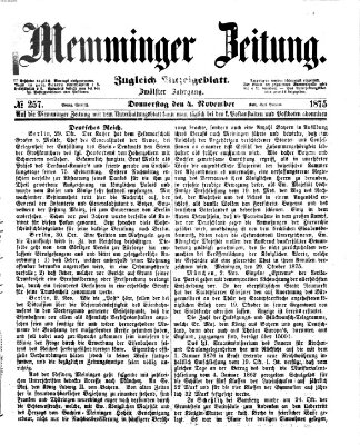 Memminger Zeitung Donnerstag 4. November 1875