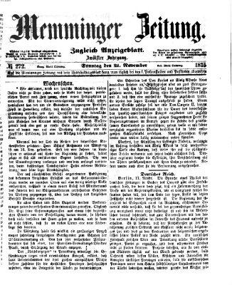 Memminger Zeitung Sonntag 21. November 1875