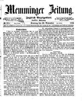 Memminger Zeitung Sonntag 28. November 1875