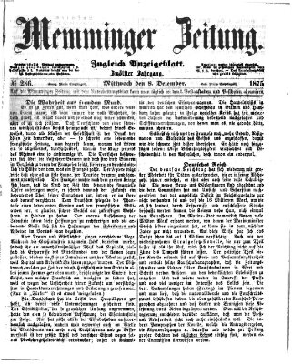 Memminger Zeitung Mittwoch 8. Dezember 1875