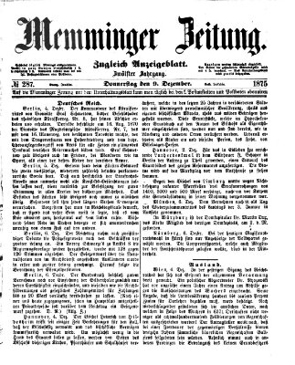 Memminger Zeitung Donnerstag 9. Dezember 1875