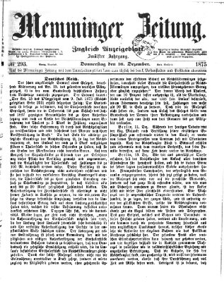 Memminger Zeitung Donnerstag 16. Dezember 1875