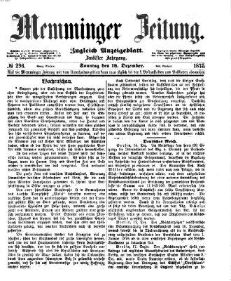 Memminger Zeitung Sonntag 19. Dezember 1875