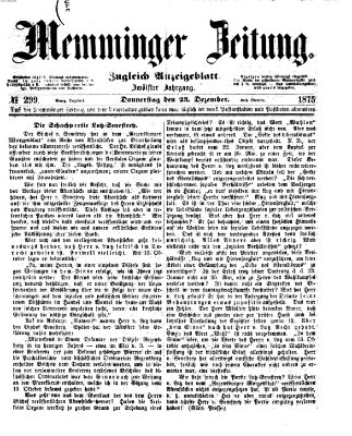 Memminger Zeitung Donnerstag 23. Dezember 1875