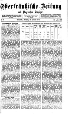 Oberfränkische Zeitung und Bayreuther Anzeiger (Bayreuther Anzeiger) Sonntag 10. Januar 1875