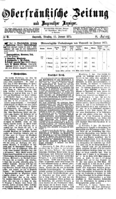 Oberfränkische Zeitung und Bayreuther Anzeiger (Bayreuther Anzeiger) Dienstag 12. Januar 1875