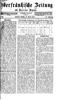 Oberfränkische Zeitung und Bayreuther Anzeiger (Bayreuther Anzeiger) Dienstag 19. Januar 1875