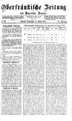 Oberfränkische Zeitung und Bayreuther Anzeiger (Bayreuther Anzeiger) Donnerstag 21. Januar 1875