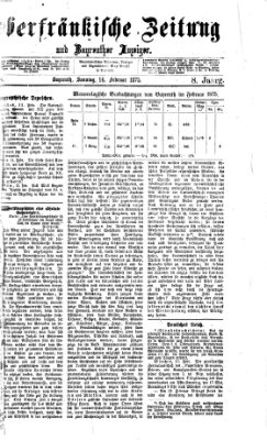 Oberfränkische Zeitung und Bayreuther Anzeiger (Bayreuther Anzeiger) Sonntag 14. Februar 1875